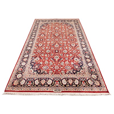 Lot 79 - A fine part silk Indian carpet