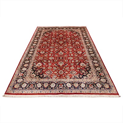 Lot 79 - A fine part silk Indian carpet