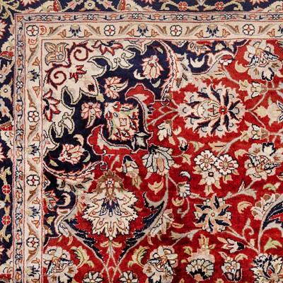 Lot 79 - A fine part silk Indian carpet