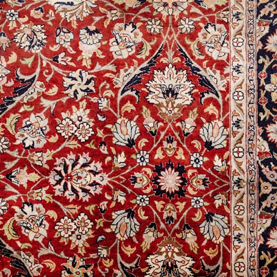 Lot 79 - A fine part silk Indian carpet