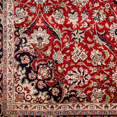 Lot 79 - A fine part silk Indian carpet