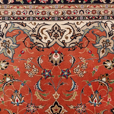 Lot 78 - A very fine part silk Tabriz carpet, north-west Persia