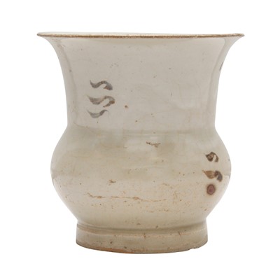 Lot 338 - A Vietnamese white-glazed spittoon, zhadou, 14th century