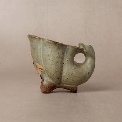 Lot 294 - A rare Chinese Jun 'goose' rhyton, Yuan - Ming dynasty