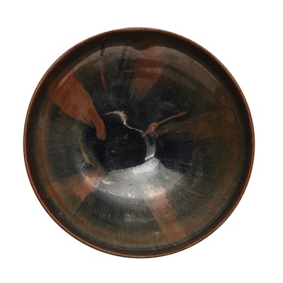 Lot 283 - A Chinese Henan black-glazed russet-splashed bowl, Song dynasty