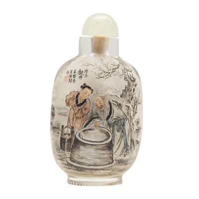Lot 334 - A Chinese inside-painted snuff bottle, second half of 20th century, signed Sha Cai