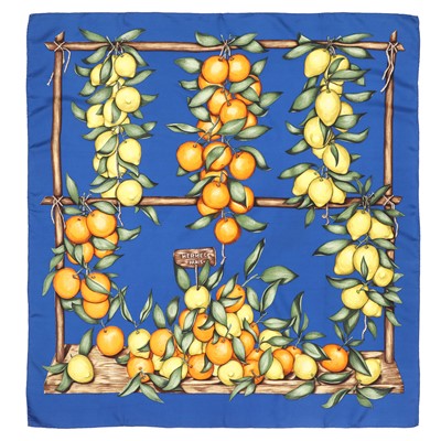 Lot 3 - Hermes 'Oranges et Citron' Silk Scarf 90