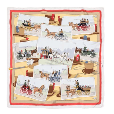 Lot 122 - Hermes 'Attelages' Silk Scarf 90