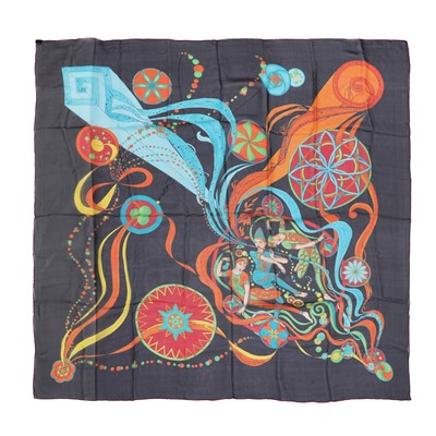 Lot 155 - Hermes 'La Danse du Cosmos' Mousseline Silk Scarf 140