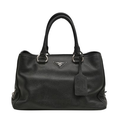 Lot 449 - Prada Black Cervo Compartment Tote