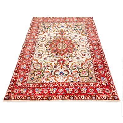 Lot 57 - A very fine part silk Tabriz rug, north-west Persia