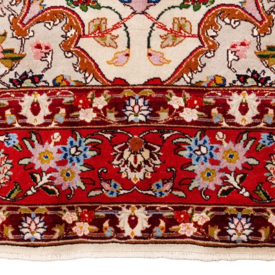 Lot 57 - A very fine part silk Tabriz rug, north-west Persia