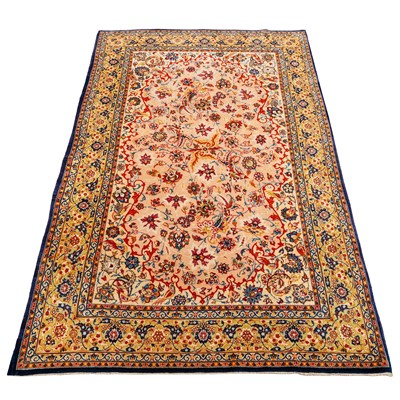 Lot 35 - An extremely fine part silk Isfahan rug, central Persia