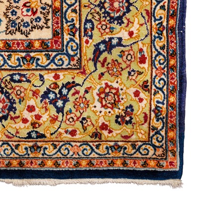 Lot 35 - An extremely fine part silk Isfahan rug, central Persia