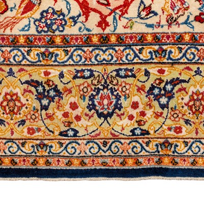 Lot 35 - An extremely fine part silk Isfahan rug, central Persia