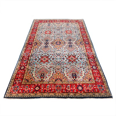 Lot 59 - A fine part silk Qum rug, central Persia