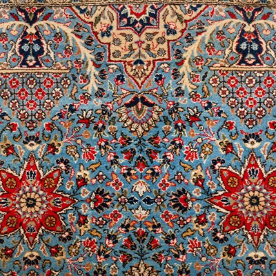 Lot 59 - A fine part silk Qum rug, central Persia