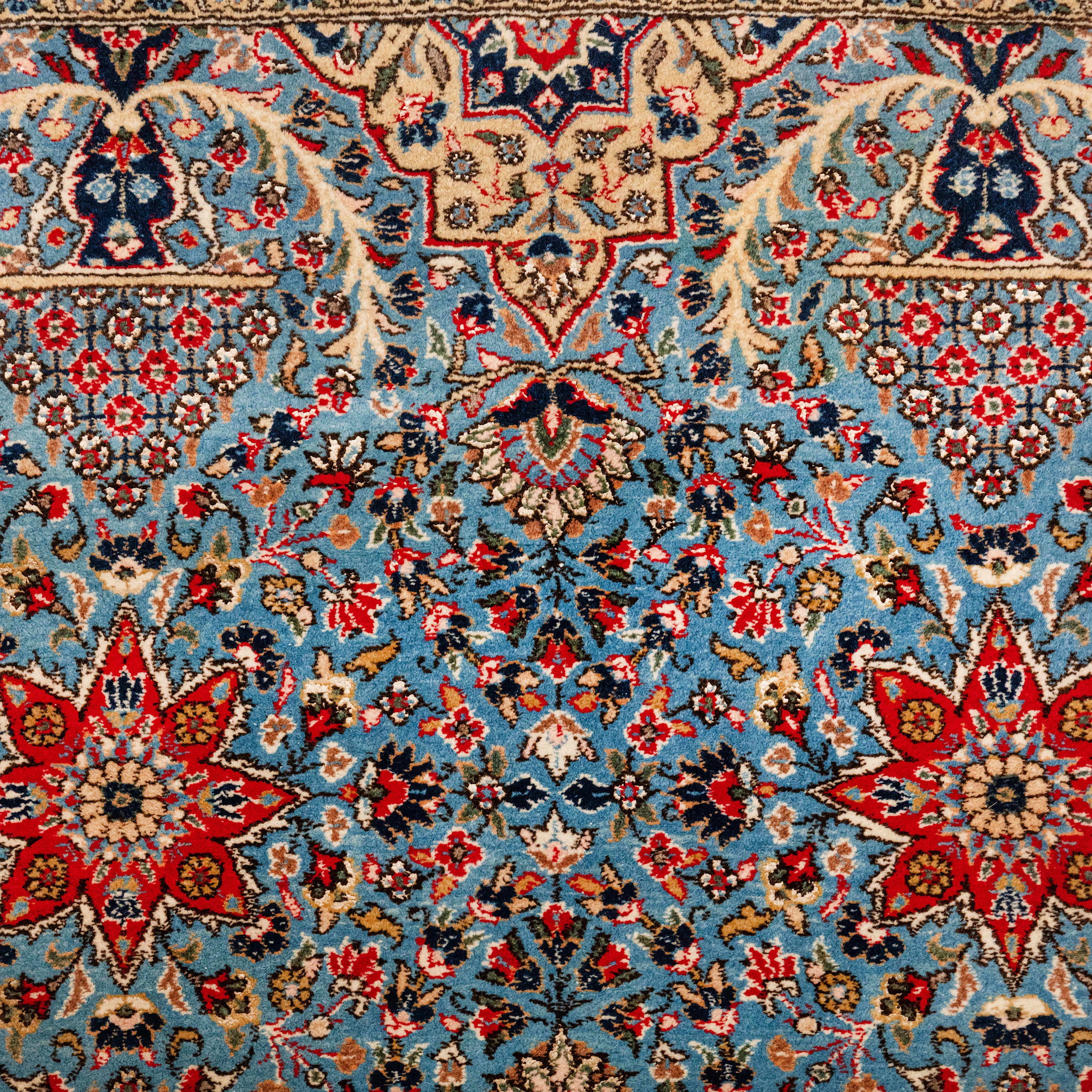 Lot 59 - A fine part silk Qum rug, central Persia
