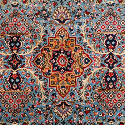 Lot 59 - A fine part silk Qum rug, central Persia
