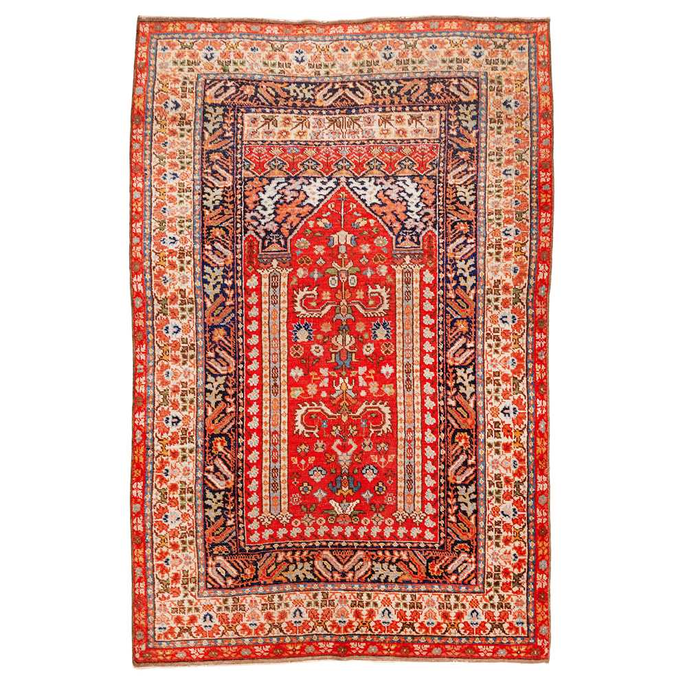 Lot 82 - An antique Tuduc prayer rug, Transylvania