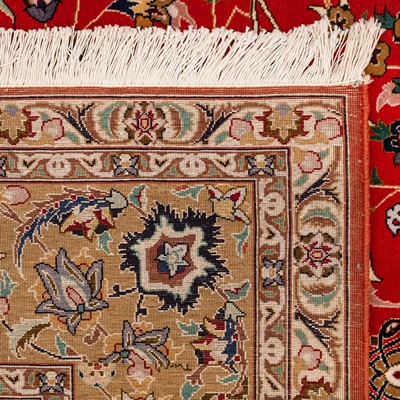 Lot 83 - A very fine part silk Tabriz carpet, north-west Persia