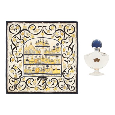 Lot 18 - Guerlain Shalimer Parfum Bottle 1500ml and Silk Scarf
