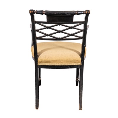 Lot 3 - A Regency ebonised armchair