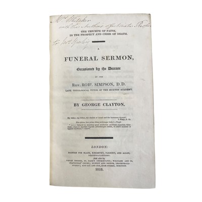 Lot 28 - Sermons on the Princess Charlotte [with] Greek New Testament