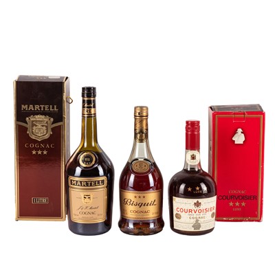 Lot 299 - A Trio of 20th Century Three Star Cognac's - 3 bottles