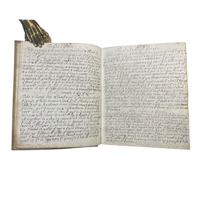 Lot 104 - Manuscript recipe and accounts book (inventory of silver): Bigg-Wither family of Manydown