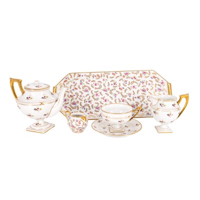 Lot 178 - A matched Limoges porcelain cabaret service, 20th century