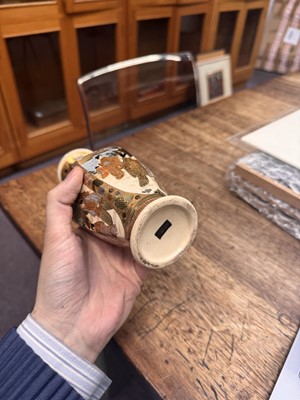 Lot 93 - A Japanese Satsuma vase by Hattori, Meiji period