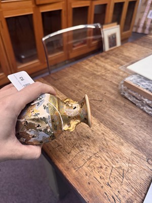 Lot 93 - A Japanese Satsuma vase by Hattori, Meiji period