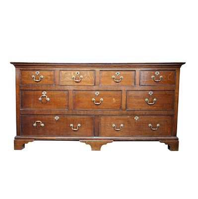 Lot 26 - A George III oak dresser base