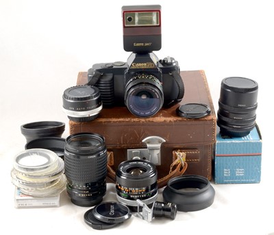 Lot 154 - Canon T50 Film Camera Outfit.