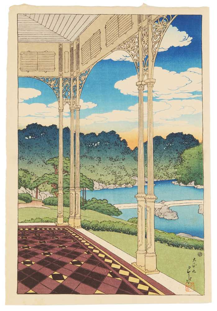 Lot 834 - Kawase Hasui 川瀬 巴水 (Japanese, 1883-1957), Showa era, 1920