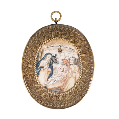 Lot 131 - A Continental reliquary and miniature pendant, 19th century