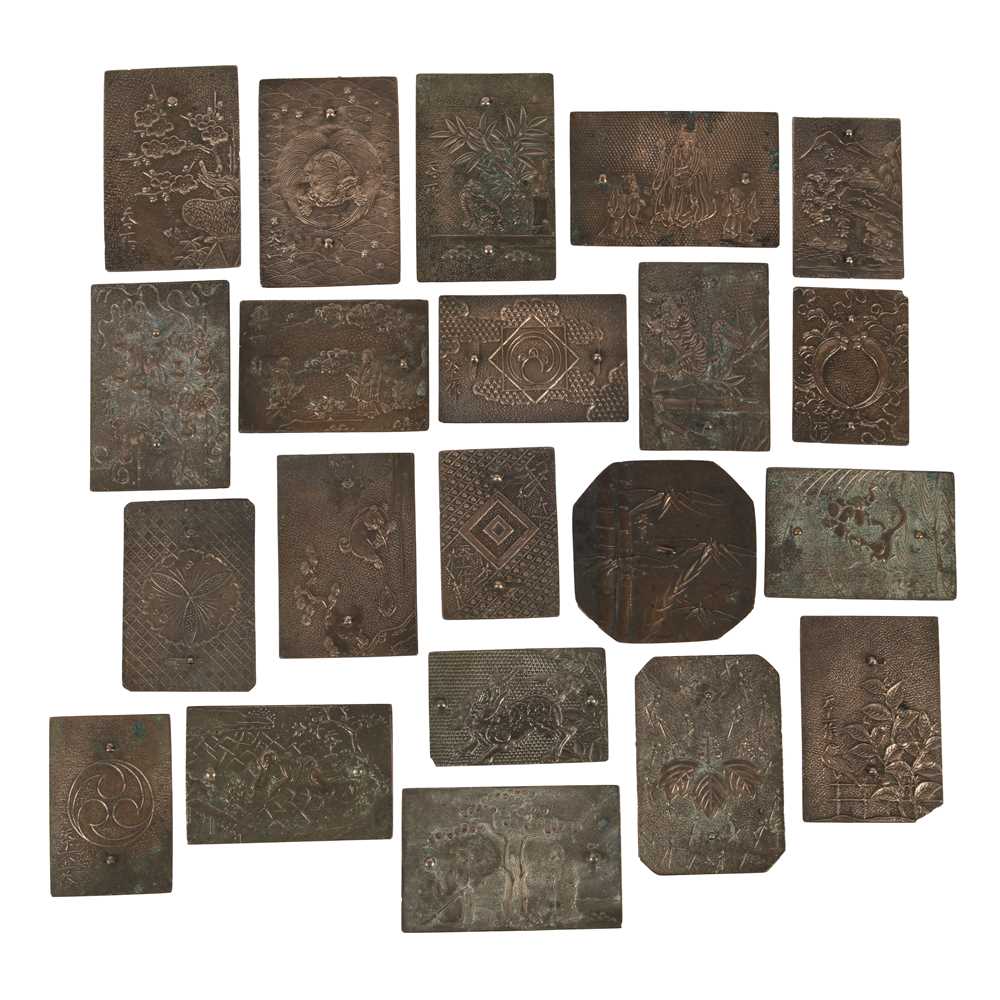 Lot 91 - Twenty one Japanese metal mirrors, Meiji period