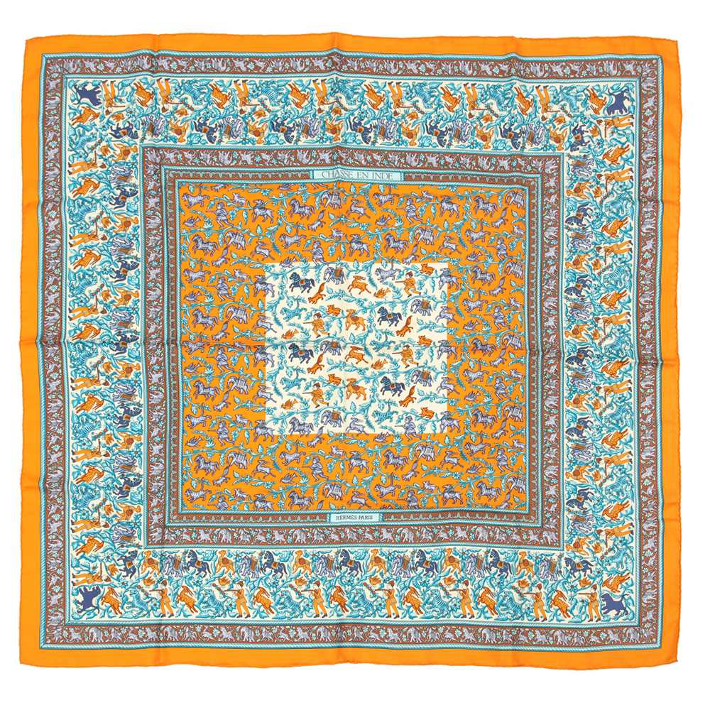 Lot 75 - Hermes 'Chasse En Inde' Silk Scarf 90