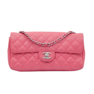 Lot 37 - Chanel Pink Baguette Flap Bag