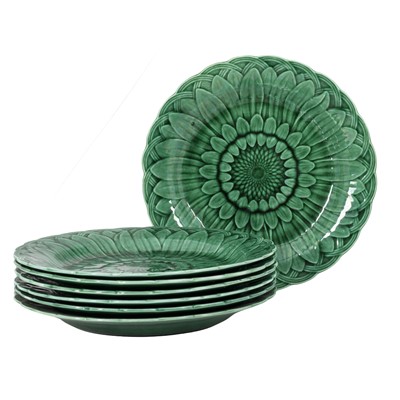 Lot 190 - A set of seven 19th Century Wedgwood majolica plates