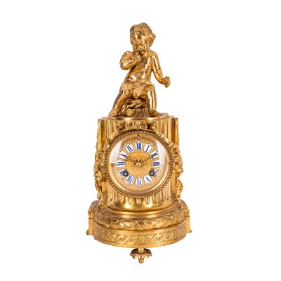 Lot 129 - A late 19th Century Maurice & Co, Napoleon III period Empire style ormolu clock