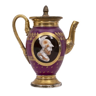 Lot 171 - An early 19th Century French Empire period Paris Porcelain coffee pot