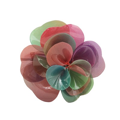 Lot 80 - Chanel Rainbow Translucent Camellia Brooch