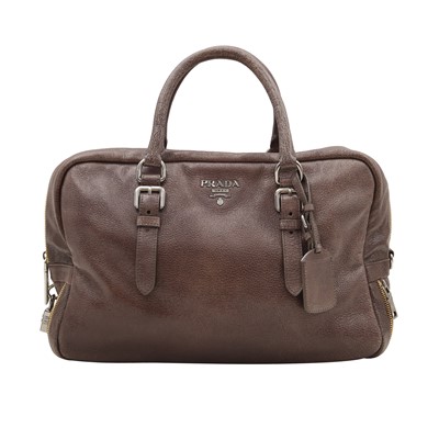 Lot 454 - Prada Metallic Brown Vernice Two Way Tote