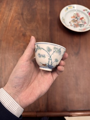 Lot 66 - Two Chinese doucai 'bamboo' cups, Qing dynasty, Guangxu period