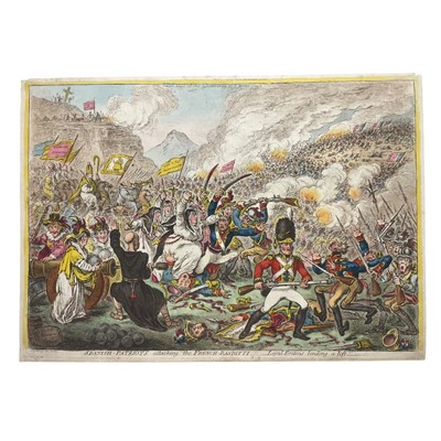 Lot 303 - Gillray (James) Spanish-Patriots attacking the French-Banditti.- Loyal Britons lending a lift