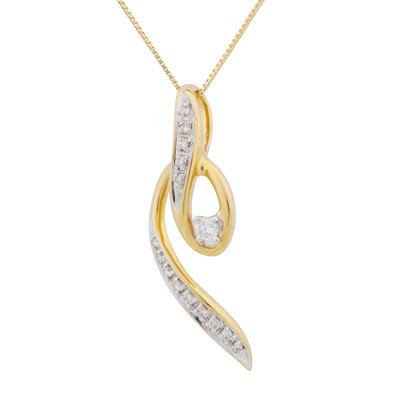 Lot 199 - A diamond pendant necklace