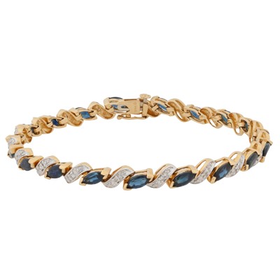 Lot 36 - A sapphire and diamond bracelet