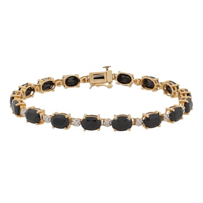 Lot 201 - A black cubic zirconia bracelet